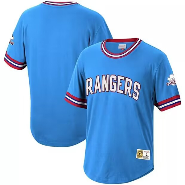 Men's Texas Rangers Light Blue Mitchell & Ness Stitched Baseball T-ShirtCamo With Patch Cool Base Stitched Baseball Jersey Men's Texas Rangers Light Blue Mitchell & Ness Stitched Baseball T-ShirtCamo With Patch Cool Base Stitched Baseball Jersey
